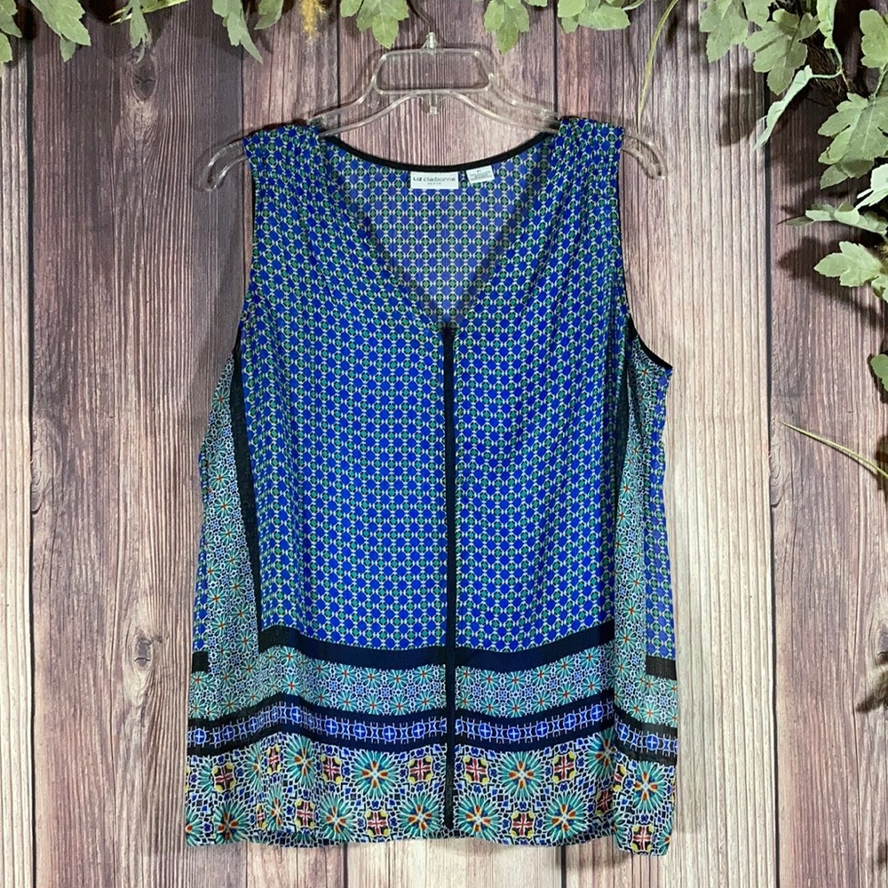 Liz Claiborne Petite Sheer V-neck Top